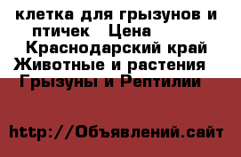 клетка для грызунов и птичек › Цена ­ 500 - Краснодарский край Животные и растения » Грызуны и Рептилии   